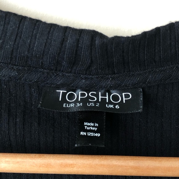 topshop black choker collar top - Picture 2 of 2